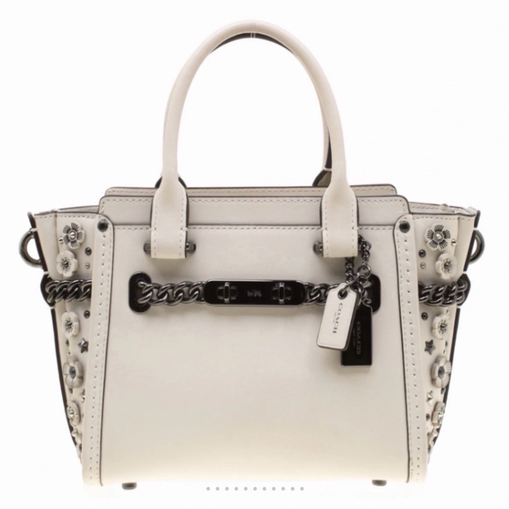 Coach Ivory Floral Satchel